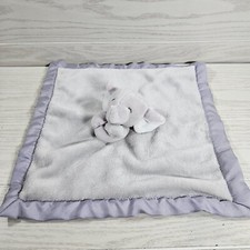 Carters Grey Gray Elephant Lovey Baby Security Blanket Soft Velour Satin Toy
