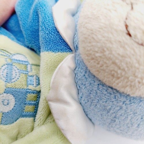 Prestige Stuffed Plush Baby Blue Yellow Puppy Dog Musical Crib Pull Toy 11" - Picture 5 of 7