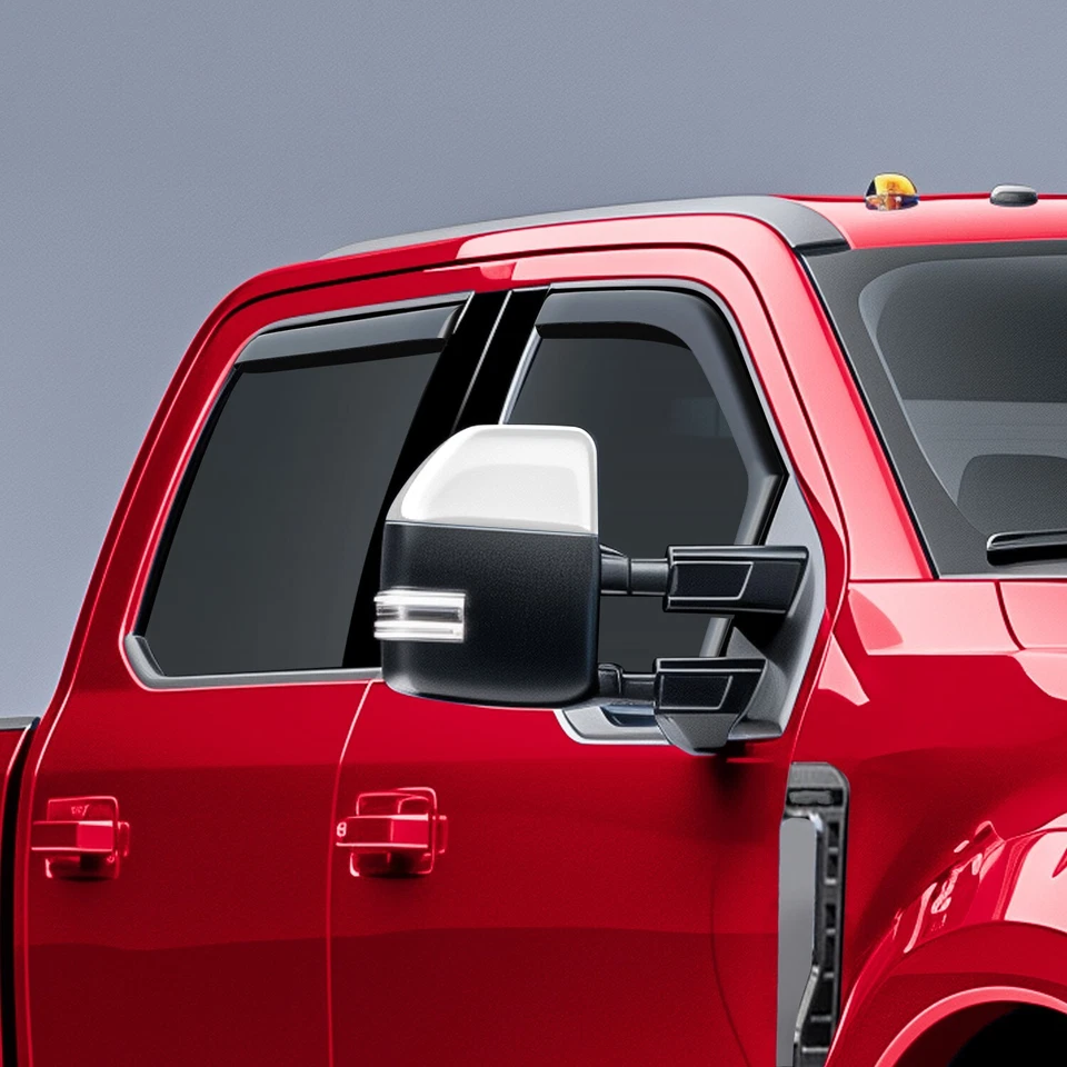 Protectores de lluvia viseras de ventilación para Ford F-250-550 SuperCrew 2017-2022 Foto 3 de 4