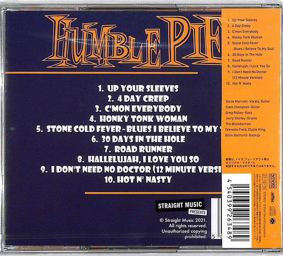 Humble Pie Live New Cd King Biscuit Flower Hour Presents 1973 Import 
