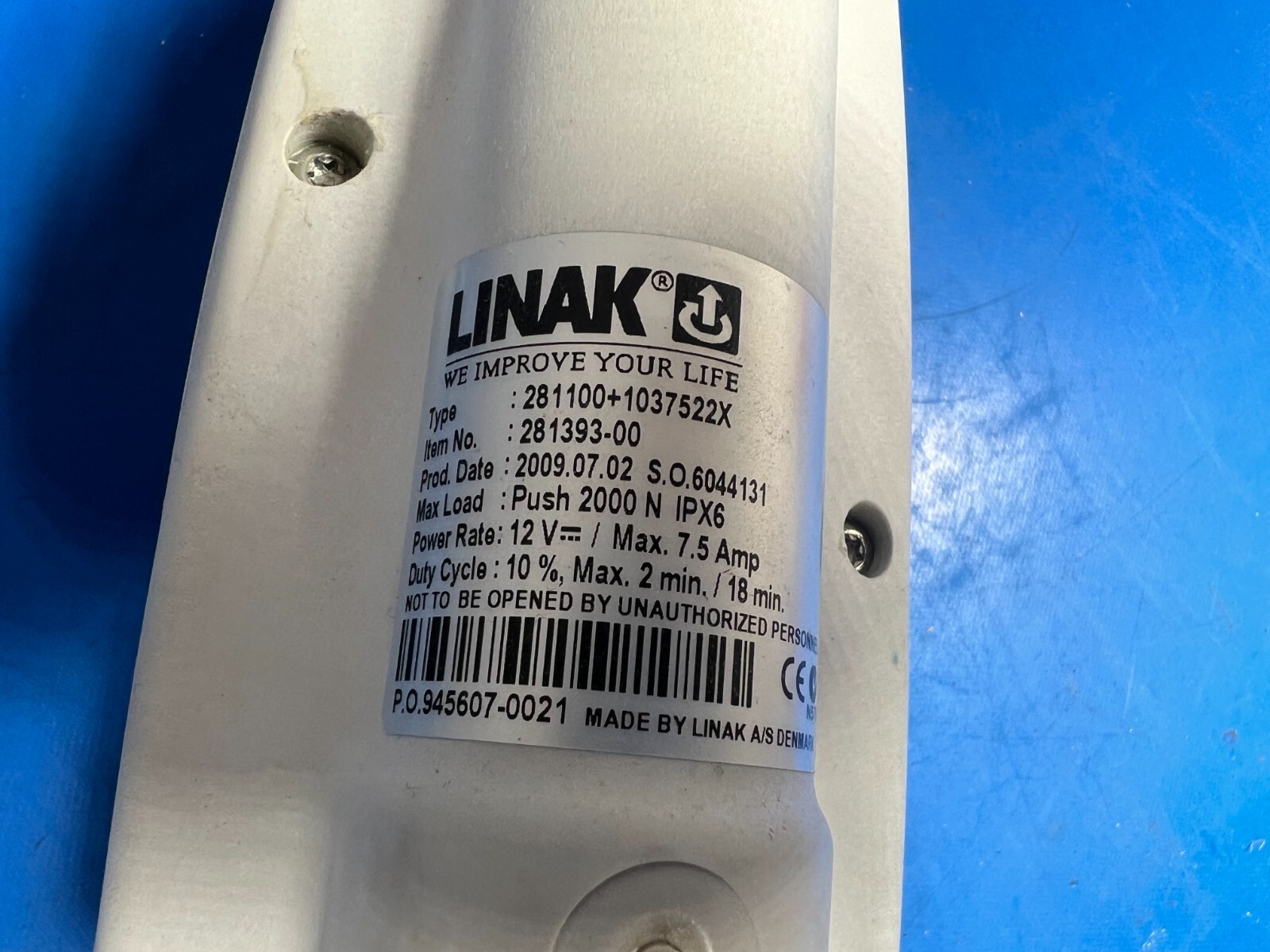 Linak Actuator 2000N 12V 281100+1037522X for Handicare Bath lift eBay
