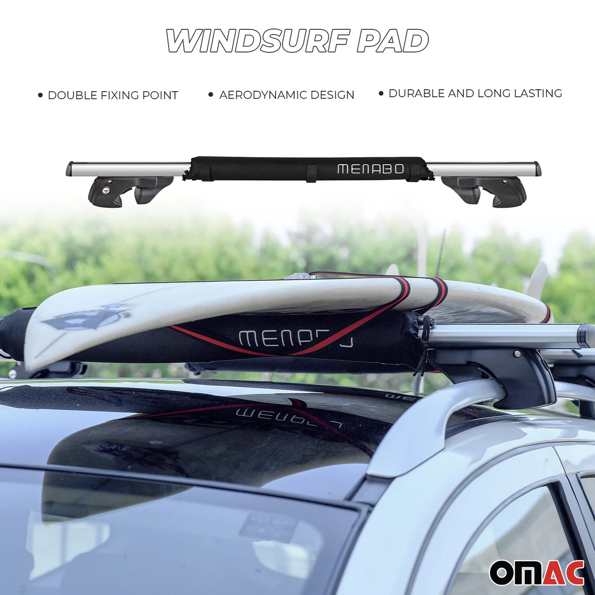 Roof Rack Pads Top Surfboard Windsurf for Alfa Romeo Canoe Crossbar Protection