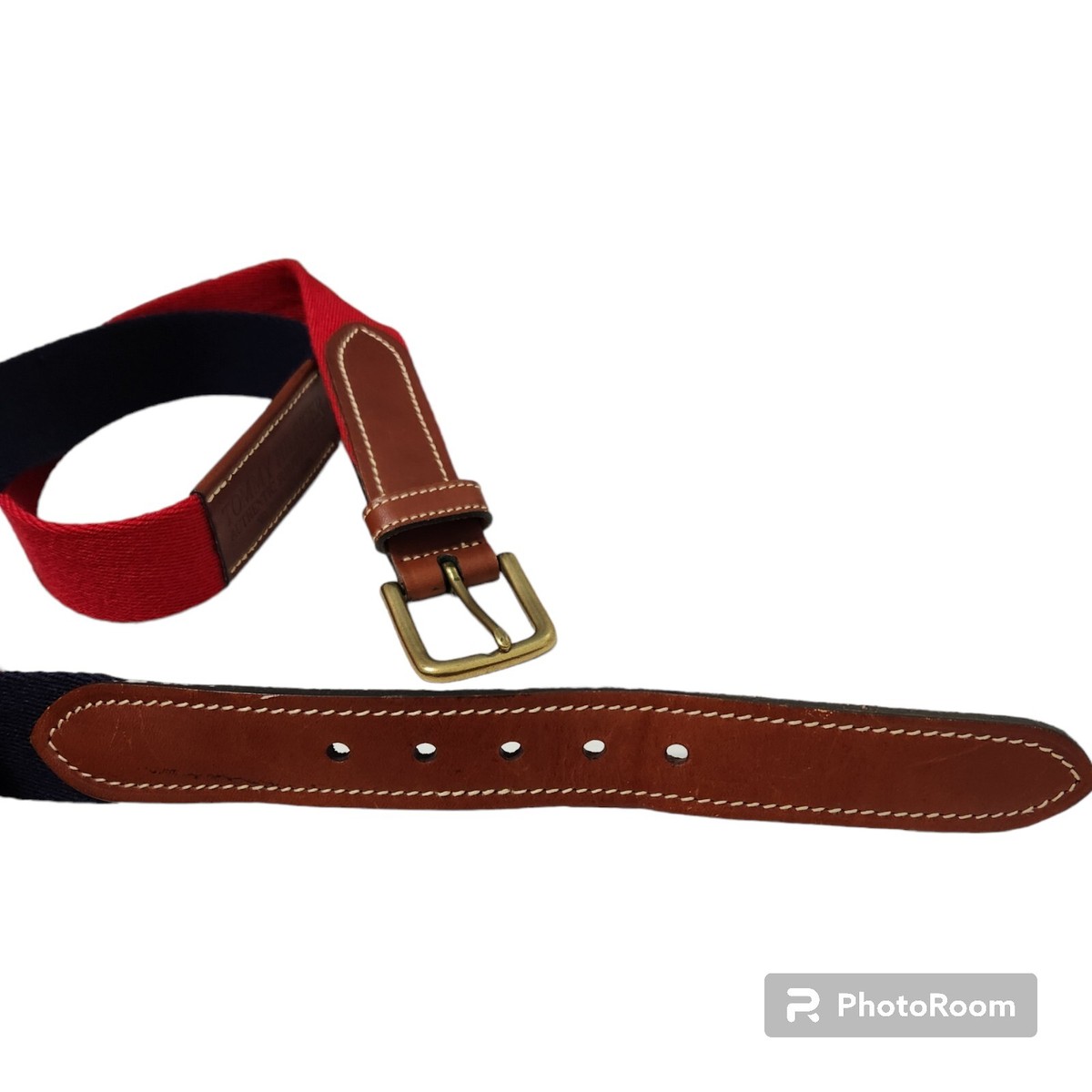 Vintage 90s Tommy Hilfiger Belt Red Blue Authentic Surplus  display picture 2