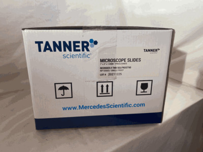 1 new case (1440) TANNER SCIENTIFIC MICROSCOPE SLIDES TNRSGLFROST90 1''X3'' 1.0MM