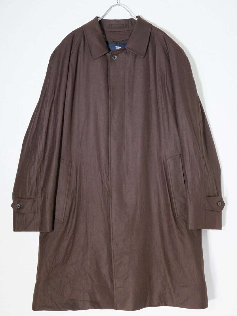 Cappotto Burberry London Shadow Check lana seta balmacaan fodera imbottita marrone