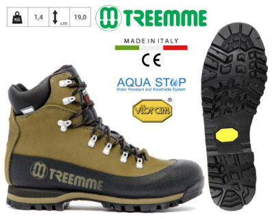 TREEMME Trekkingschuh Leder und Futter AQUASTOP Sohle VIBRAM 9516