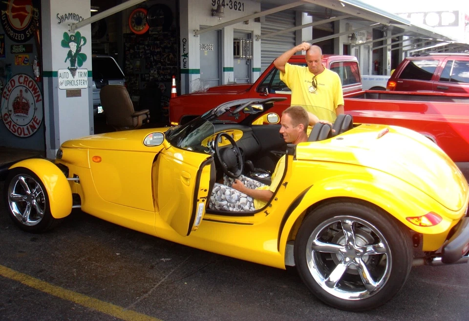 Set (2) of Chrysler Plymouth Prowler Headrest Inserts French Seam Model Only - Image 4 of 4