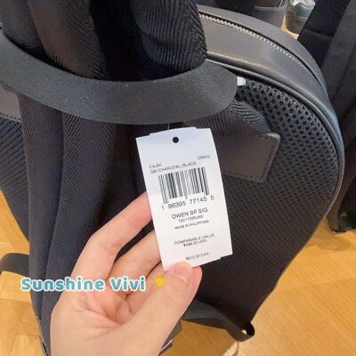 NWT Coach Men's Owen Backpack In Signature Canvas Gunmetal