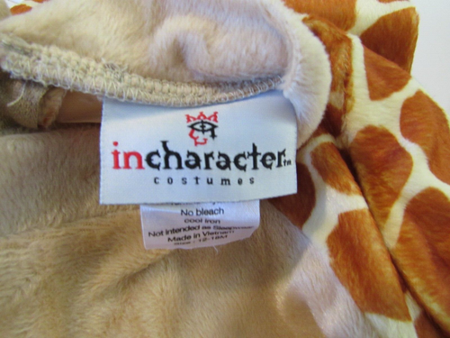 Baby Giraffe Costume - 12-18 Months toddler 4 pieces- union suit, booties, hood - Picture 10 of 11