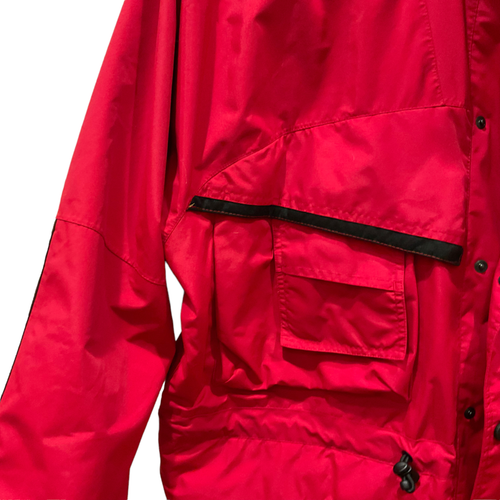 XL Lands End Men's Waterproof Squall Parka Red 45-46 hood pockets vented zippers - Picture 4 of 24