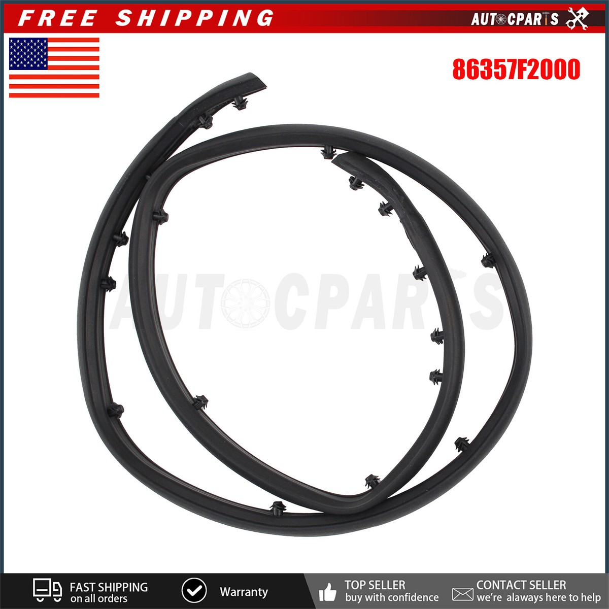 86357-F2000 Car Front Upper Bumper Hood Seal Strip Trim For Hyundai For - View #11