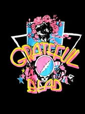 Authentic Grateful Dead-XL-Neon Black-T Shirt-Junk Food -Short Sleeves-NWT