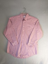 Brooks Brothers 346 Mens Shirt 16 2/3 Red Check Long Sleeve Cotton Button Down