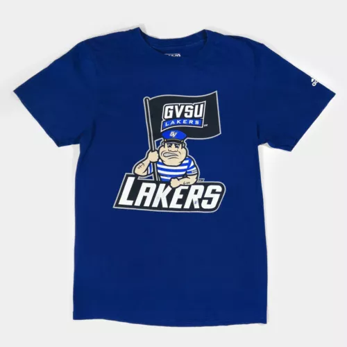 Adidas Grand Valley State T-Shirt GVSU Lakers USA College Football Tee Blue S