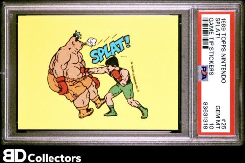 SPLAT ! PSA 10 #25 1989 Topps Nintendo Game Tip Stickers Punch-Out !! GEMME COMME NEUF - Photo 1 sur 2