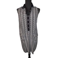 Two By Vince Camuto size small elephant graphic print pocketed Y2K shirt dress