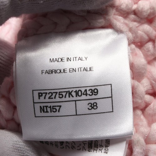 CHANEL Coco Mark Button Knit Top Cotton Silk Pink Size 38 P72757K10439 - Picture 4 of 10