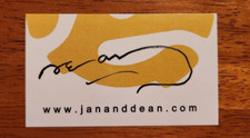 Autographed Dean Torrence business card w/coa  LEGENDARY ROCK AND ROLL