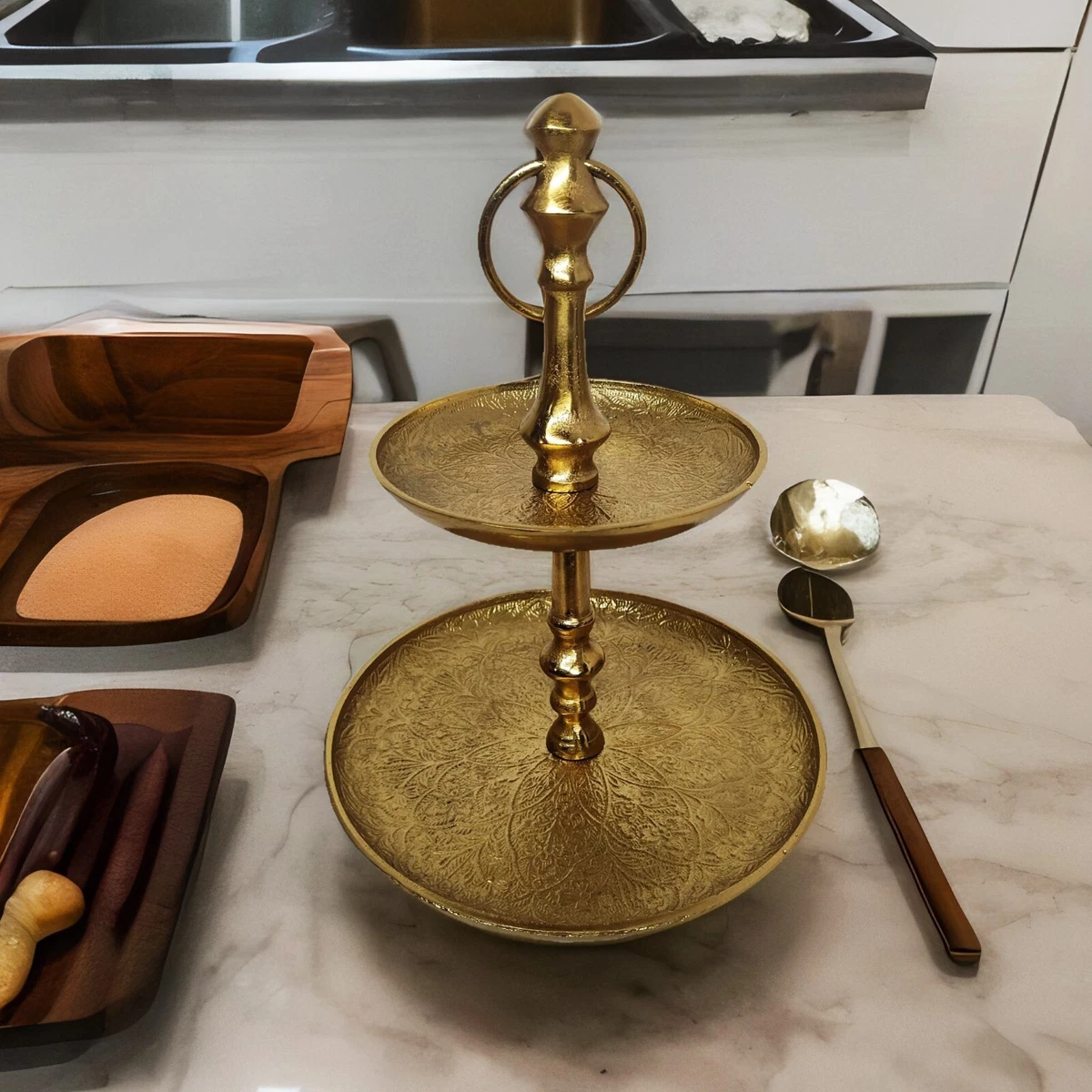 Set 11 Pezzi Alzate Per Torte Oro Vintage - Supporti Metallici Per Dessert Matrimonio Compleanno