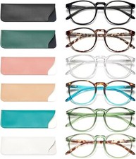 6 Pack Reading Glasses Blue Light Blocking for Women Men 1.50 Open box