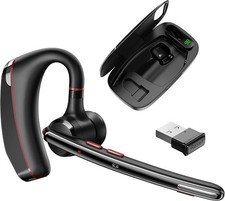 Bluetooth Headset V5.3, Wireless Headset with Dual Noise-Canceling Microphones,