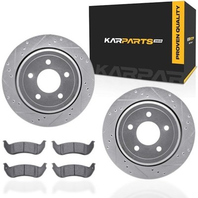 For Ford Crown Victoria 2003-2011 Rotor Set | Silver | Drilled and Slotted Rotor