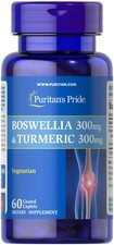 Puritan's Pride Boswellia 300 mg  Turmeric 300 mg-60  Tablets