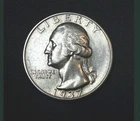 1937 San Francisco Mint Washington Quarter  AU-UNC  tough early mint mark date