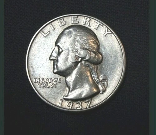 1937 San Francisco Mint Washington Quarter  AU-UNC  tough early mint mark date