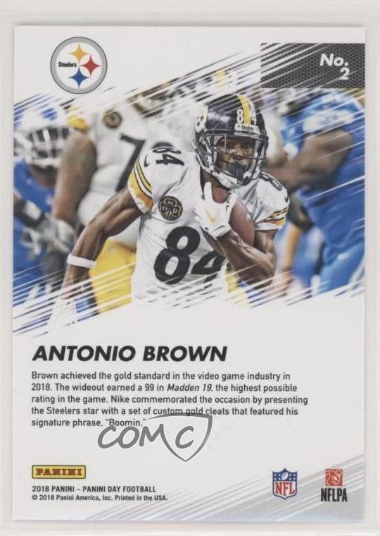 2018 Panini Day The Top 100 Antonio Brown #2 - Image 2 of 2