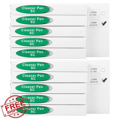 Duogalia 10pk Fiber Cleaner Pen 2.5mm SC/ST/FC Connector Optic Cleaner