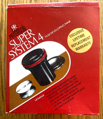 Paterson Universal Tank Super System 4 35mm with Auto Load Reel New Old Stock