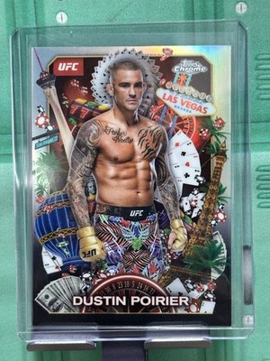 2025 Topps Chrome UFC Titans Dustin Poirier Case Hit SSP Refractor
