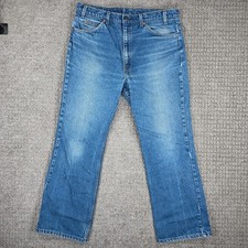 Vintage Levis 517 Orange Tab Mens 38x30 Blue Denim Bootcut Jeans Made in USA 90s
