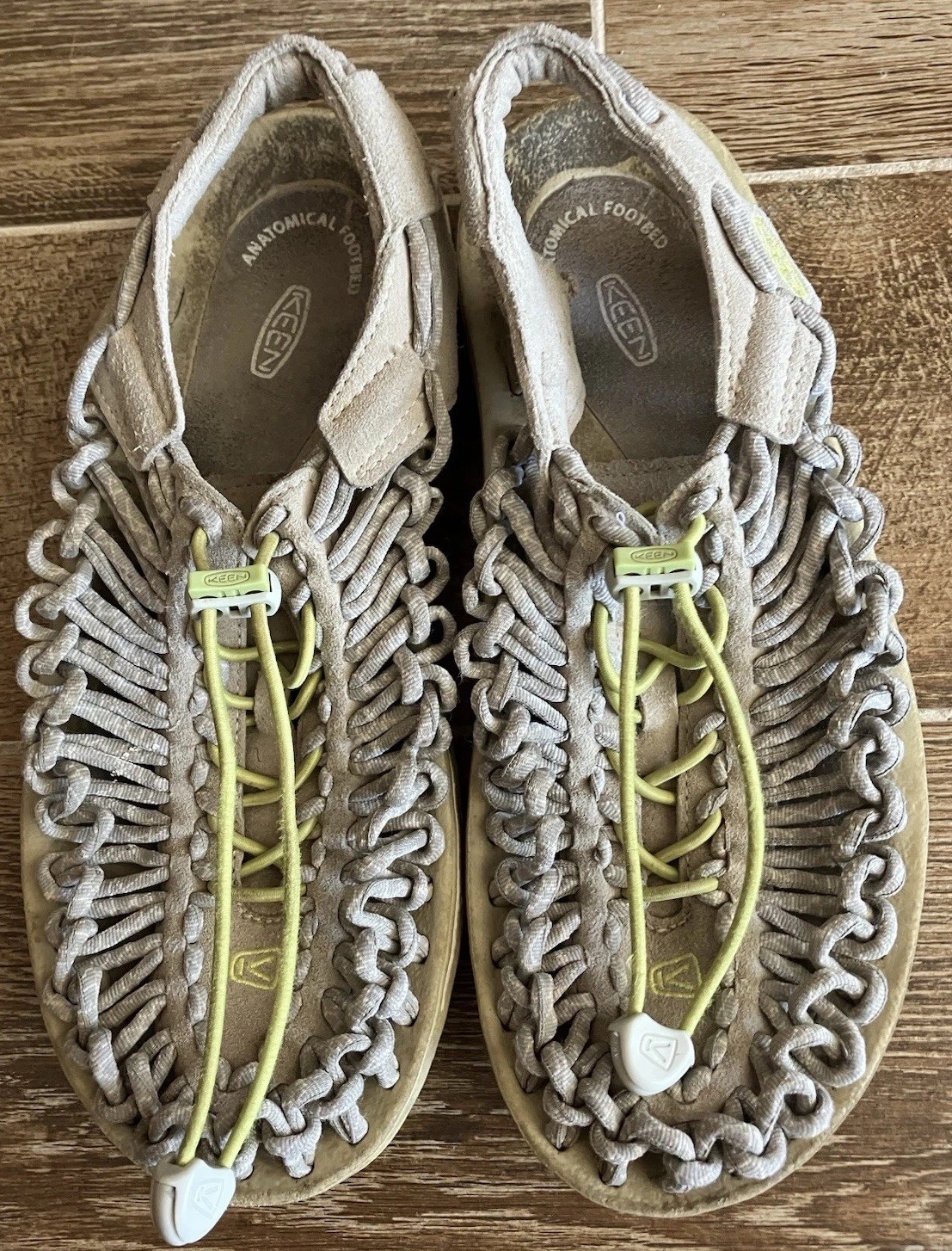 Sandali donna sportivi elasticizzati KEEN Uneek grigio verde taglia 8 LEGGI