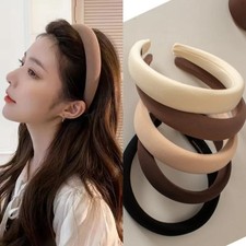 Wide-brimmed Solid Color Sponge Headband for Women Fashion Girl Wash Face Wide