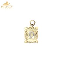 Initial "D" Charm Pendant in 14K Yellow Gold PBR114109 