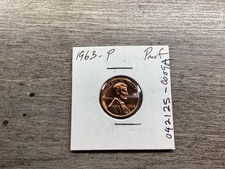 1963 Lincoln Memorial Proof Penny Us Small Cent Us Coin 042125 09at