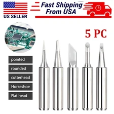 5 Pcs Solder Screwdriver Iron Tip 900M-T For Hakko Soldering Station Tool Kit US