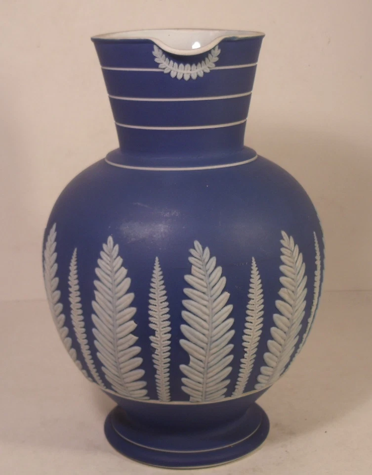 Wedgwood Blue Jasperware Doric 19th Century Acunthus 8.75" Jug - image 2 of 4