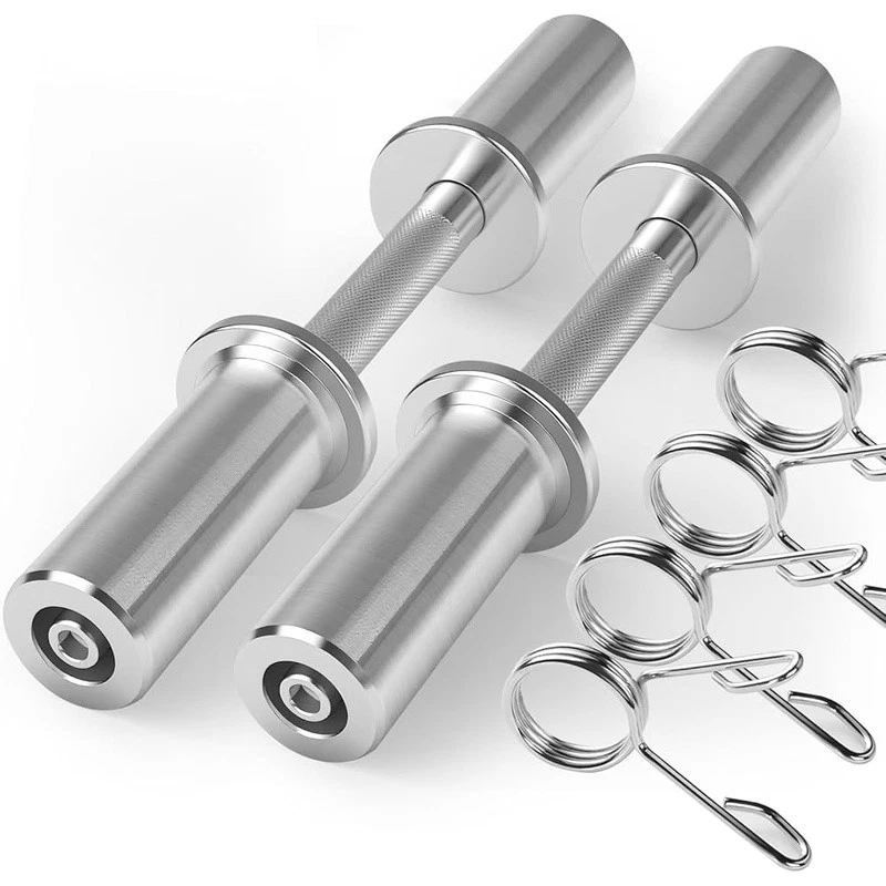 Loadable Dumbbells Adjustable 150lbs Knurled Grip Chrome Spring Collars New - Image 2 of 4