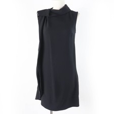 Valentino Silk Rayon Sleeveless Dress Black 36 - DUTY FREE to US and AUS
