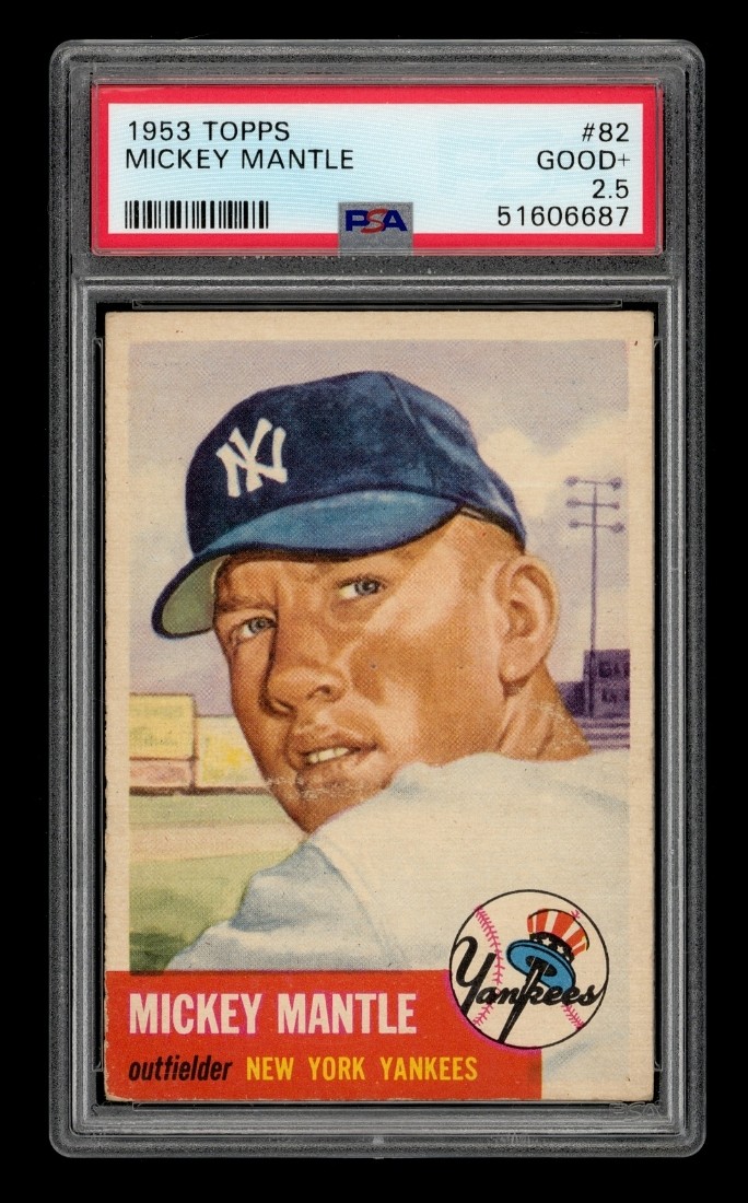 1953 Topps Set-Break # 82 Mickey Mantle PSA 2.5 GOOD+