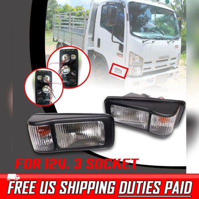 SIDE MARKER LIGHTS 12V. PAIR FOR ISUZU ELF TRUCK NPR 150 NQR NMR