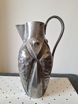 Vintage französischer Etain D'art Krug / Krug - Arts & Crafts Stil
