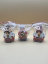 Soviet Souvenir Figurine SMOKER Kozak Cossack w/Cigarettes 3" TOY USSR Set of 3