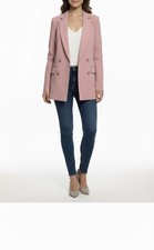 H M Pink Blazer Jacket Women's Double-Breasted Blazer Jacket Size XS