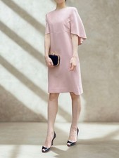 Valentino Suit Dress Size M Pink Cape Limited Edition VHTF Designer Collection P