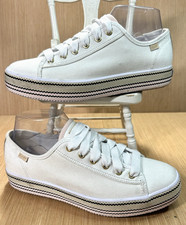 Keds X Kate Spade New York Triple Kick White Pink Stripe Sneaker Womens Size 8.5