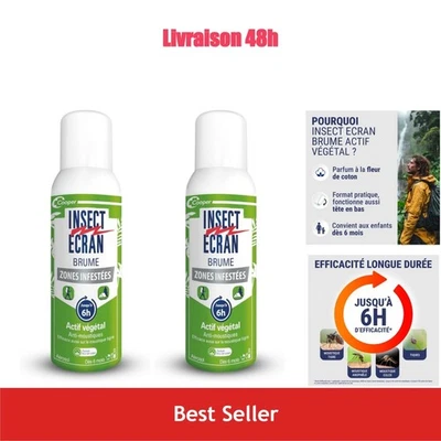 Anti-moustiques Insect Ecran Brume Zones Infestées 100 ml Lot de 2 - Photo 1/4